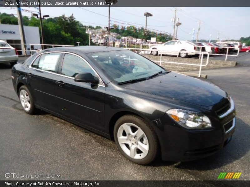 Black Granite Metallic / Titanium 2012 Chevrolet Malibu LS