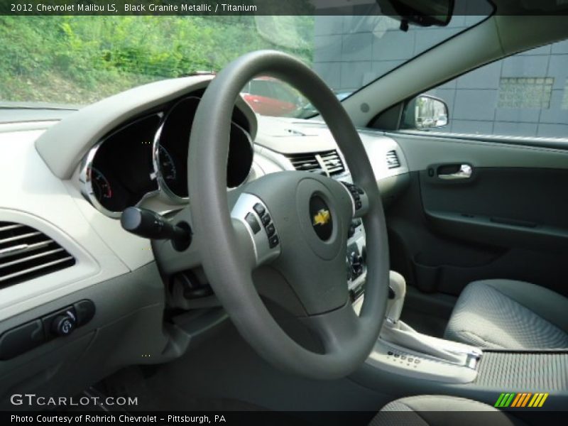 Black Granite Metallic / Titanium 2012 Chevrolet Malibu LS