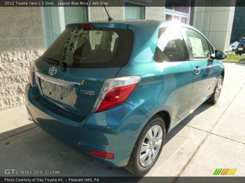 Lagoon Blue Mica / Ash Gray 2012 Toyota Yaris L 3 Door