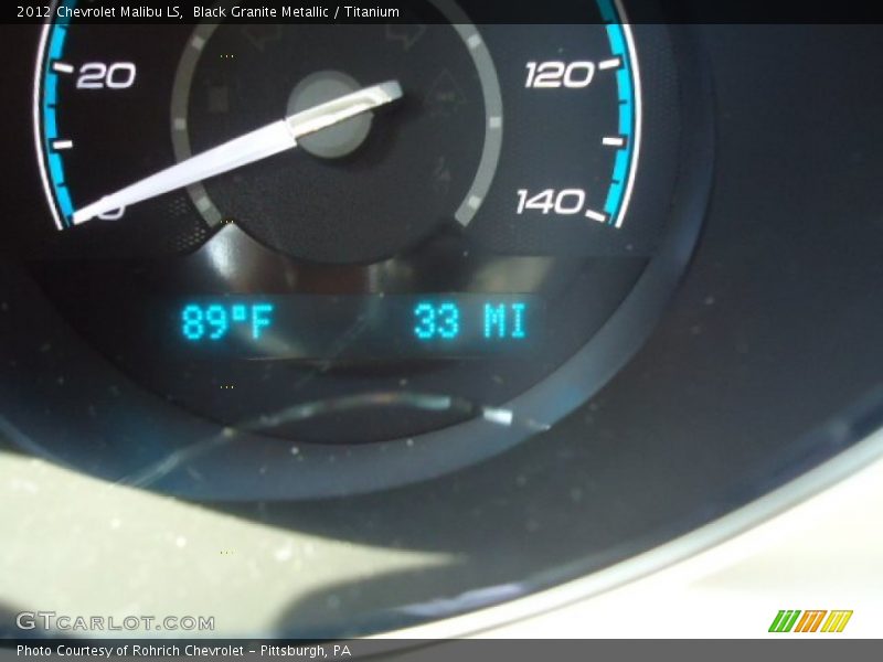 Black Granite Metallic / Titanium 2012 Chevrolet Malibu LS