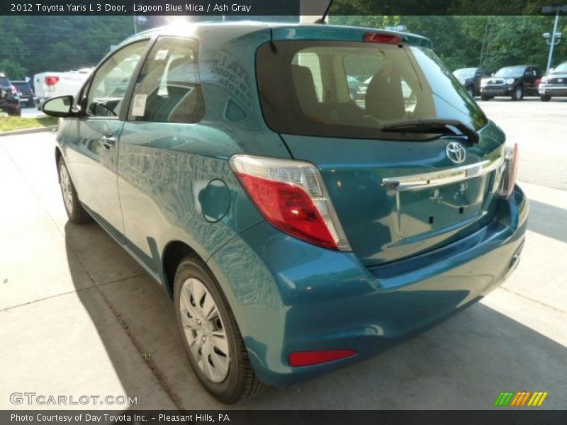 Lagoon Blue Mica / Ash Gray 2012 Toyota Yaris L 3 Door
