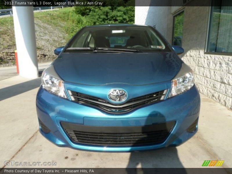 Lagoon Blue Mica / Ash Gray 2012 Toyota Yaris L 3 Door