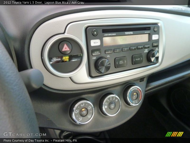 Lagoon Blue Mica / Ash Gray 2012 Toyota Yaris L 3 Door