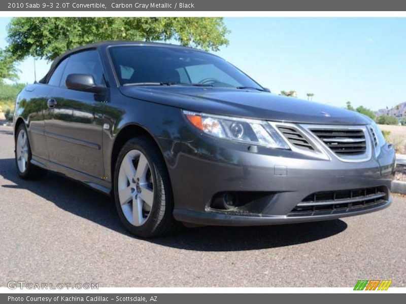 Carbon Gray Metallic / Black 2010 Saab 9-3 2.0T Convertible