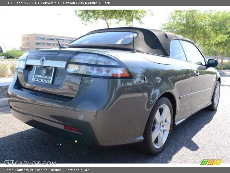 Carbon Gray Metallic / Black 2010 Saab 9-3 2.0T Convertible