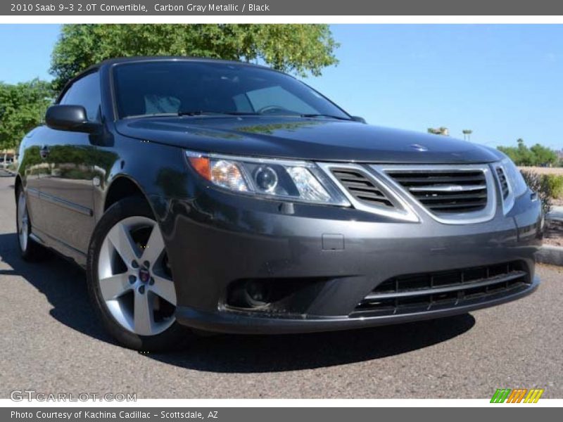 Carbon Gray Metallic / Black 2010 Saab 9-3 2.0T Convertible