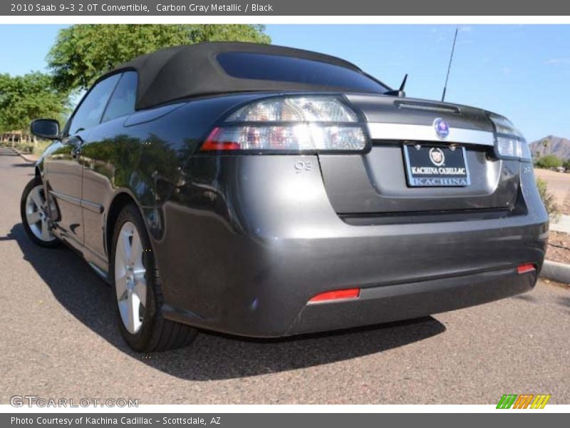 Carbon Gray Metallic / Black 2010 Saab 9-3 2.0T Convertible