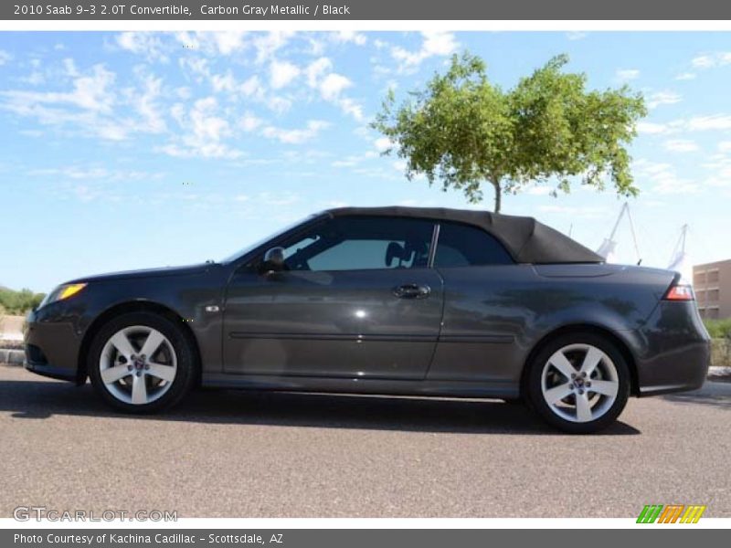 Carbon Gray Metallic / Black 2010 Saab 9-3 2.0T Convertible