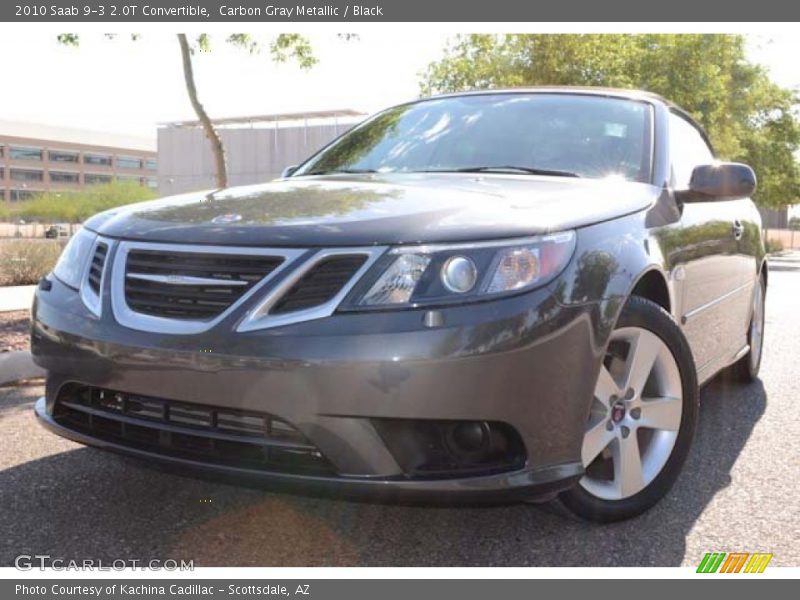 Carbon Gray Metallic / Black 2010 Saab 9-3 2.0T Convertible