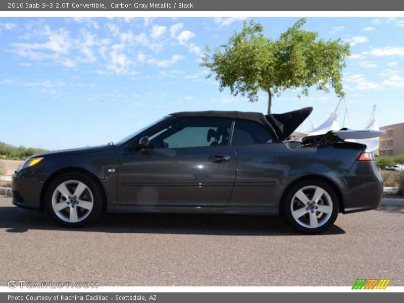 Carbon Gray Metallic / Black 2010 Saab 9-3 2.0T Convertible