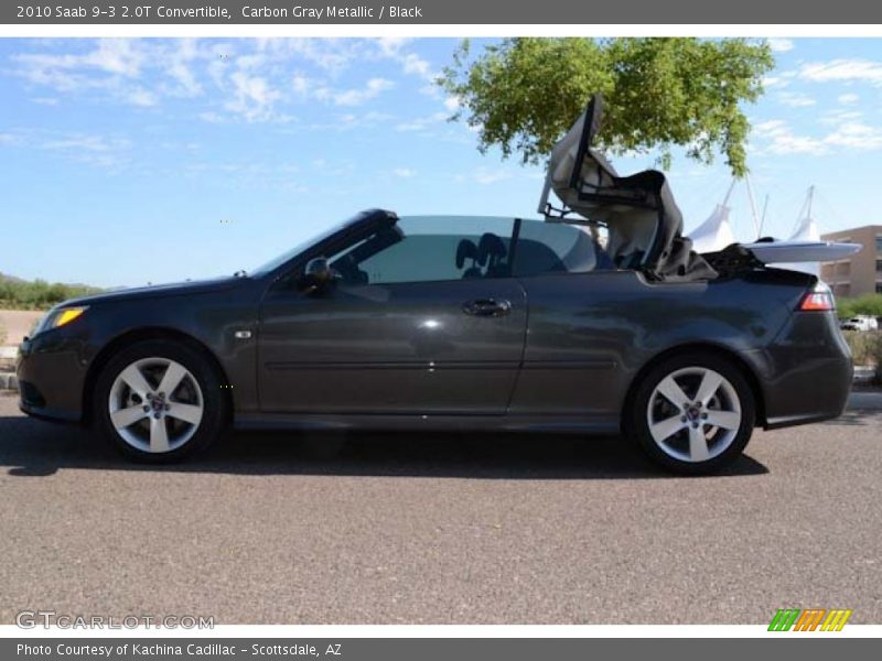 Carbon Gray Metallic / Black 2010 Saab 9-3 2.0T Convertible