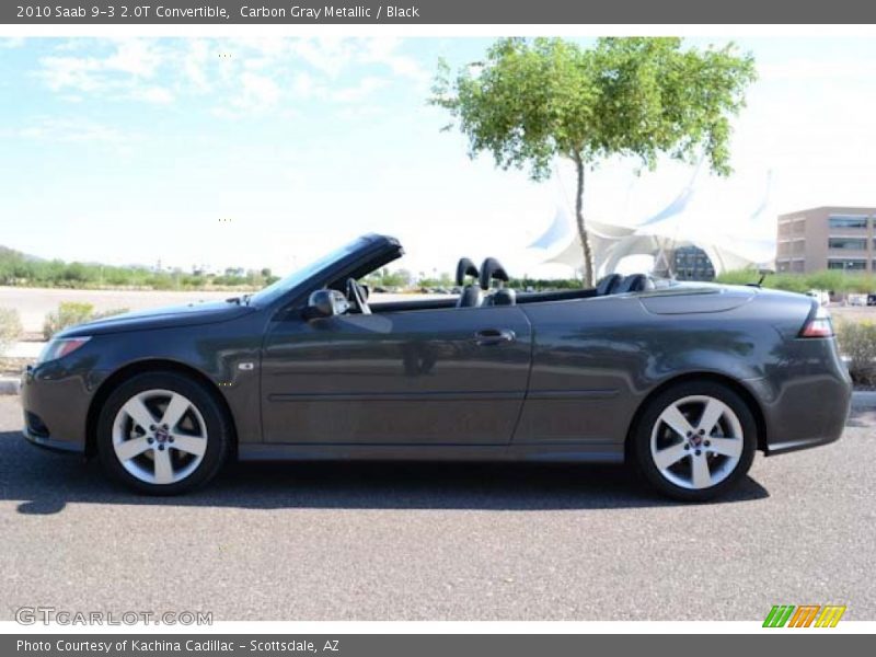 Carbon Gray Metallic / Black 2010 Saab 9-3 2.0T Convertible