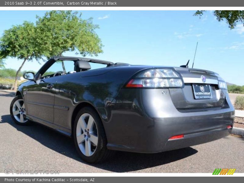 Carbon Gray Metallic / Black 2010 Saab 9-3 2.0T Convertible