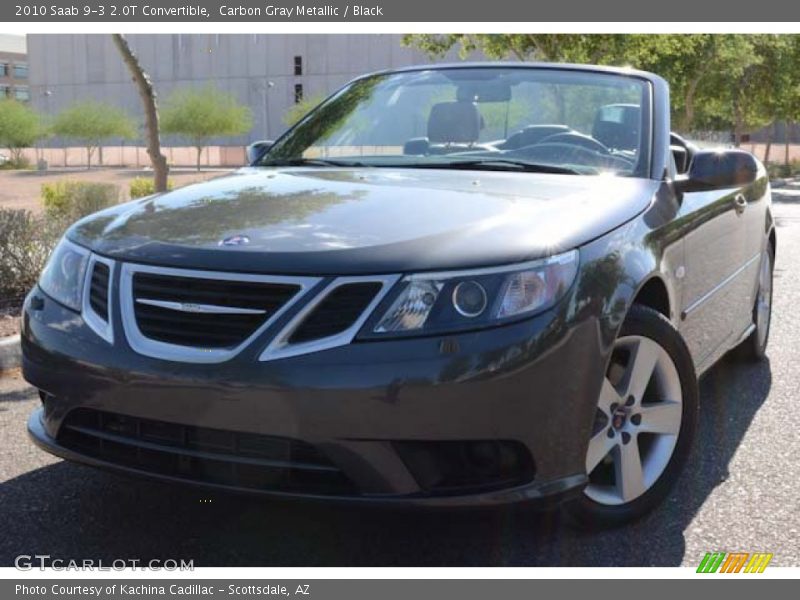 Carbon Gray Metallic / Black 2010 Saab 9-3 2.0T Convertible