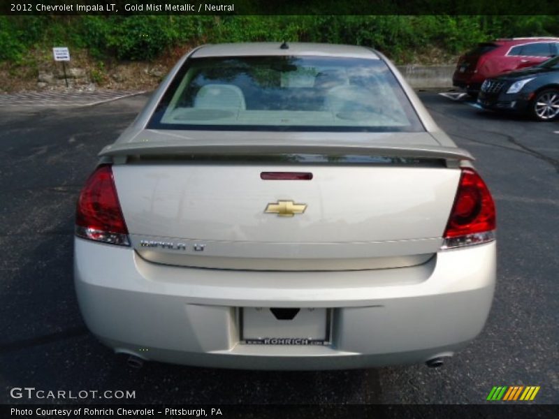 Gold Mist Metallic / Neutral 2012 Chevrolet Impala LT
