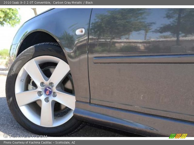 Carbon Gray Metallic / Black 2010 Saab 9-3 2.0T Convertible