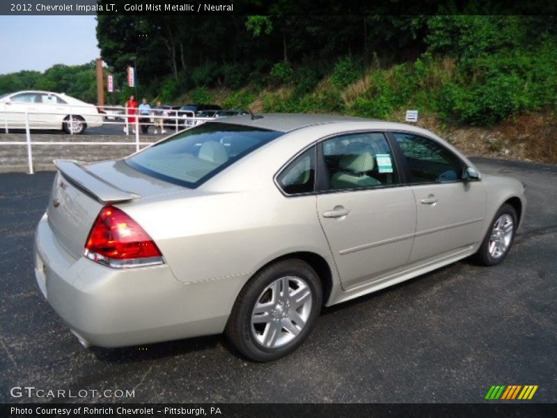 Gold Mist Metallic / Neutral 2012 Chevrolet Impala LT