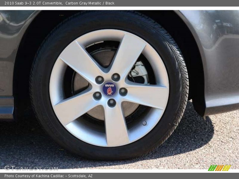 Carbon Gray Metallic / Black 2010 Saab 9-3 2.0T Convertible