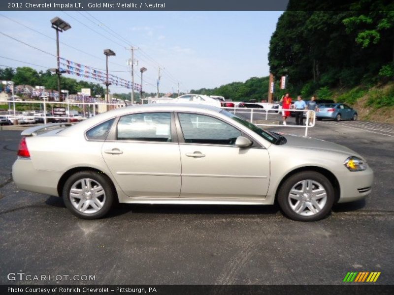 Gold Mist Metallic / Neutral 2012 Chevrolet Impala LT