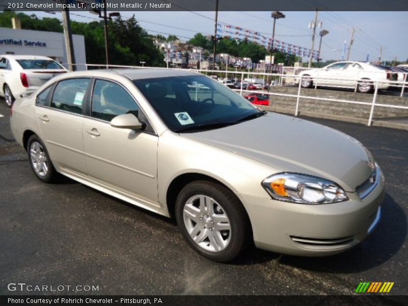 Gold Mist Metallic / Neutral 2012 Chevrolet Impala LT
