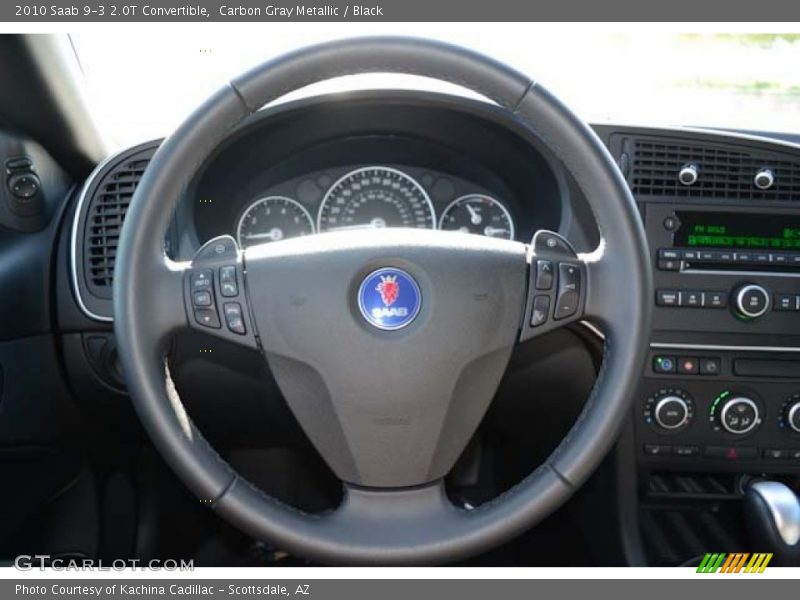 Carbon Gray Metallic / Black 2010 Saab 9-3 2.0T Convertible