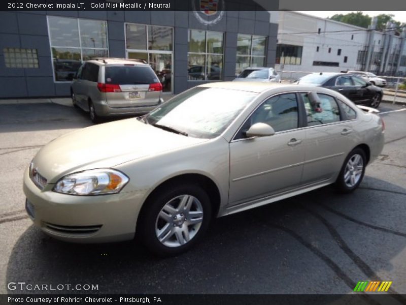 Gold Mist Metallic / Neutral 2012 Chevrolet Impala LT