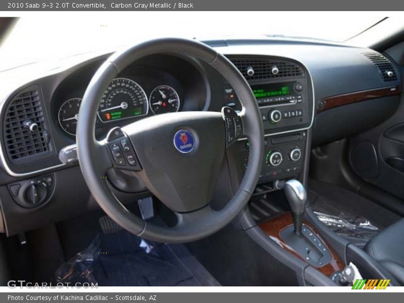 Carbon Gray Metallic / Black 2010 Saab 9-3 2.0T Convertible