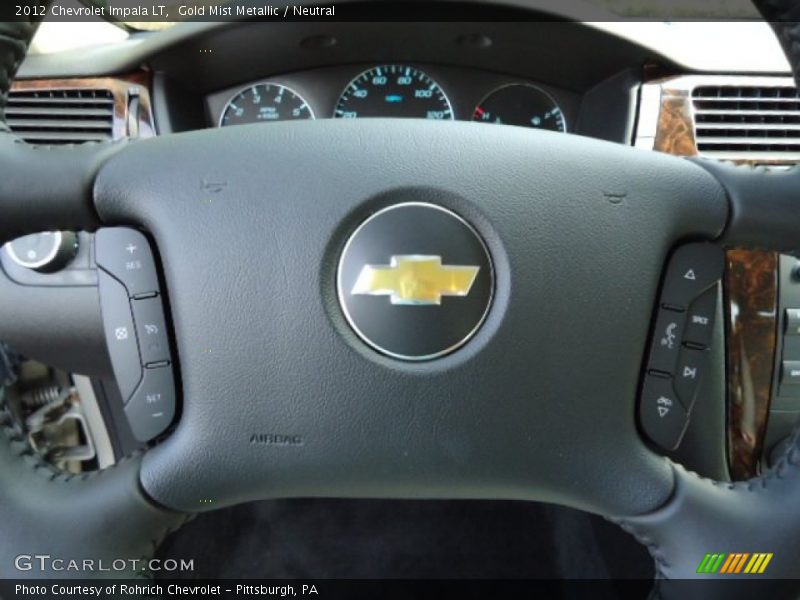 Gold Mist Metallic / Neutral 2012 Chevrolet Impala LT