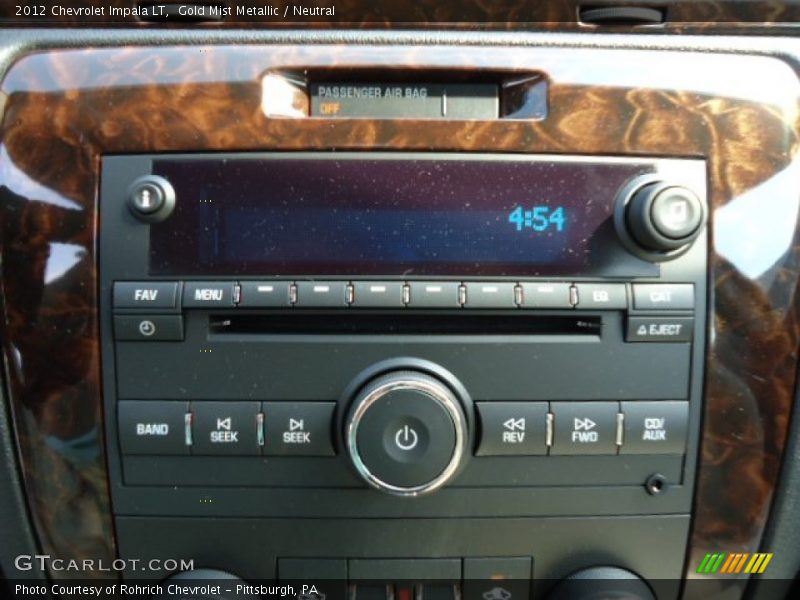 Gold Mist Metallic / Neutral 2012 Chevrolet Impala LT