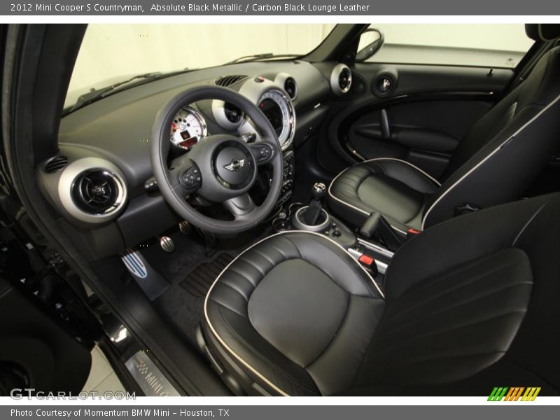 Carbon Black Lounge Leather Interior - 2012 Cooper S Countryman 