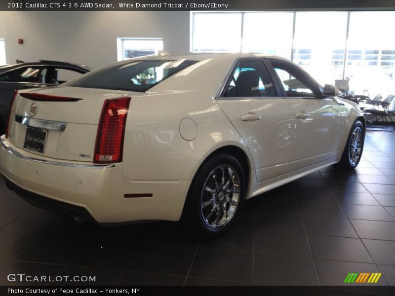 White Diamond Tricoat / Ebony/Ebony 2012 Cadillac CTS 4 3.6 AWD Sedan
