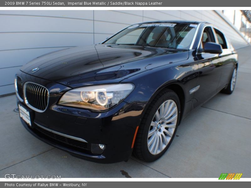 Imperial Blue Metallic / Saddle/Black Nappa Leather 2009 BMW 7 Series 750Li Sedan