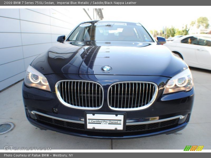 Imperial Blue Metallic / Saddle/Black Nappa Leather 2009 BMW 7 Series 750Li Sedan