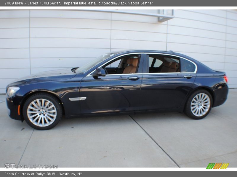 Imperial Blue Metallic / Saddle/Black Nappa Leather 2009 BMW 7 Series 750Li Sedan