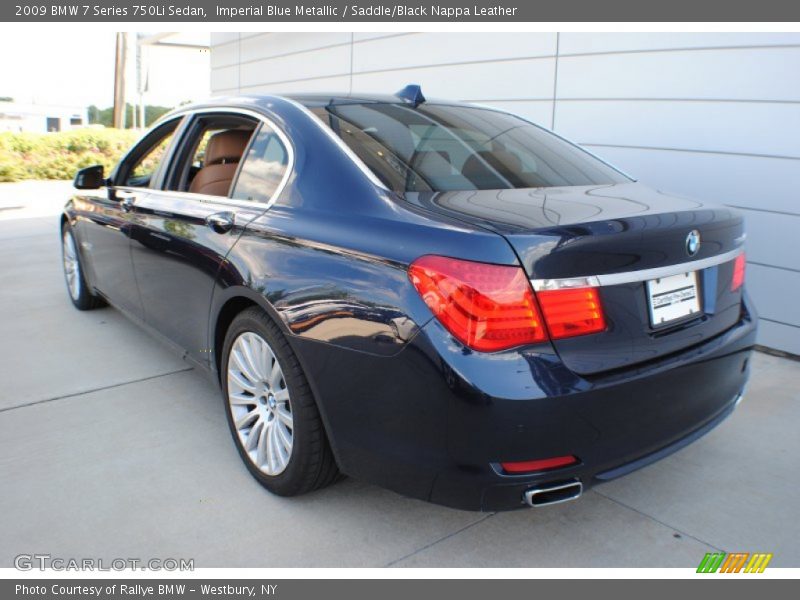 Imperial Blue Metallic / Saddle/Black Nappa Leather 2009 BMW 7 Series 750Li Sedan