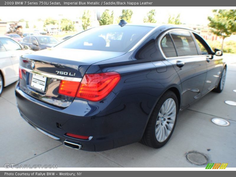 Imperial Blue Metallic / Saddle/Black Nappa Leather 2009 BMW 7 Series 750Li Sedan