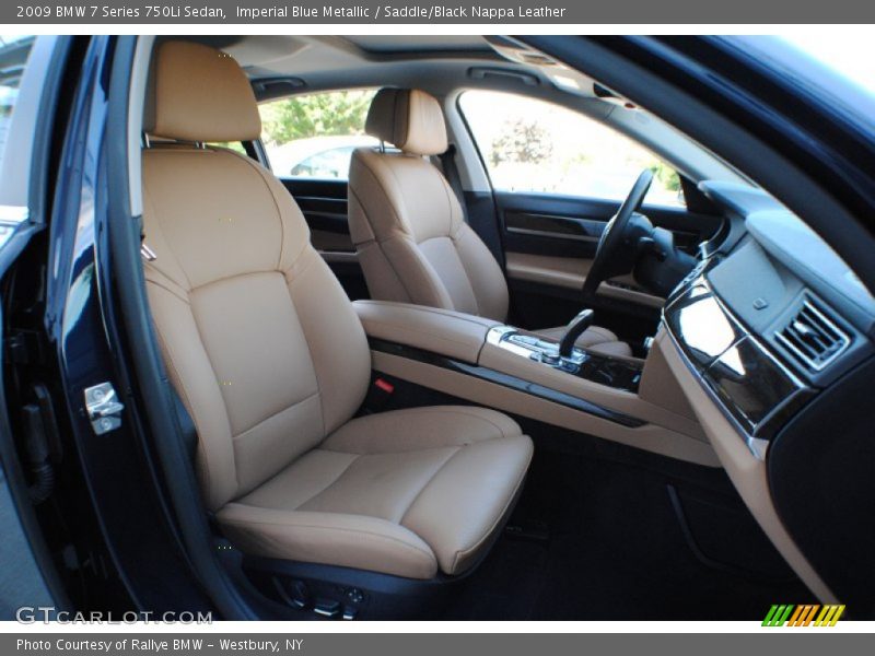 Imperial Blue Metallic / Saddle/Black Nappa Leather 2009 BMW 7 Series 750Li Sedan