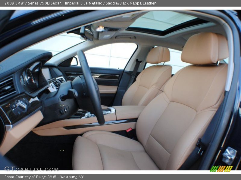 Imperial Blue Metallic / Saddle/Black Nappa Leather 2009 BMW 7 Series 750Li Sedan