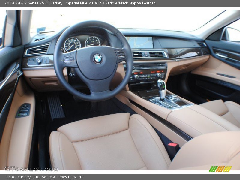 Imperial Blue Metallic / Saddle/Black Nappa Leather 2009 BMW 7 Series 750Li Sedan