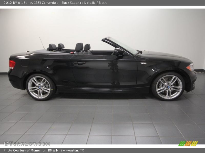 Black Sapphire Metallic / Black 2012 BMW 1 Series 135i Convertible