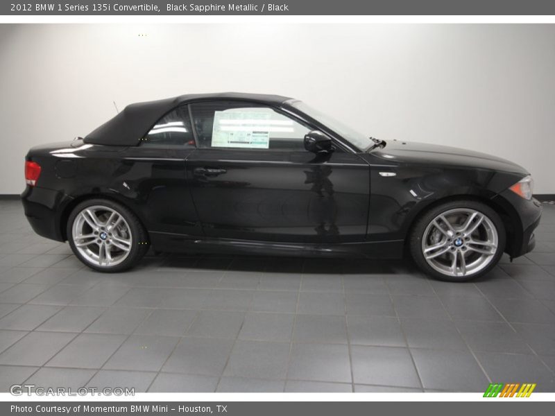 Black Sapphire Metallic / Black 2012 BMW 1 Series 135i Convertible