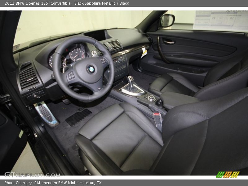 Black Sapphire Metallic / Black 2012 BMW 1 Series 135i Convertible