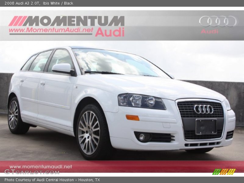 Ibis White / Black 2008 Audi A3 2.0T