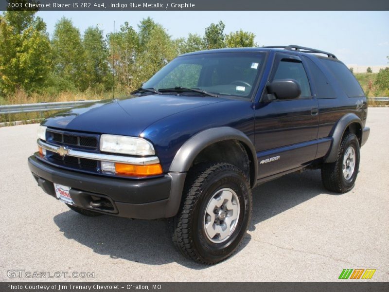 Indigo Blue Metallic / Graphite 2003 Chevrolet Blazer LS ZR2 4x4