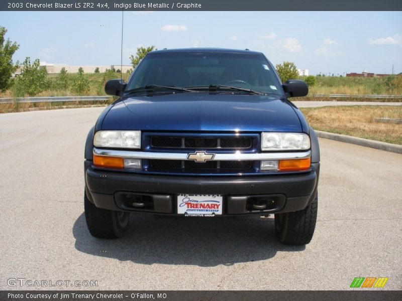 Indigo Blue Metallic / Graphite 2003 Chevrolet Blazer LS ZR2 4x4
