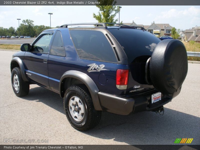 Indigo Blue Metallic / Graphite 2003 Chevrolet Blazer LS ZR2 4x4