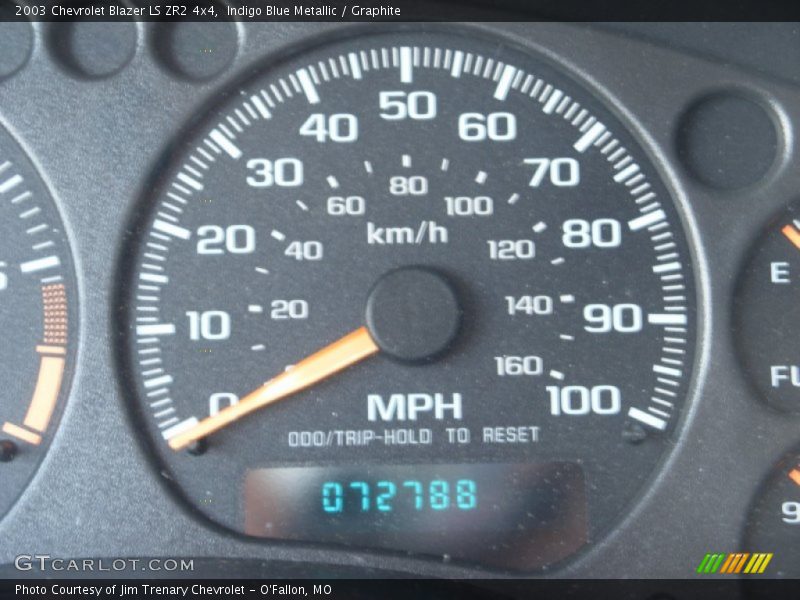 Indigo Blue Metallic / Graphite 2003 Chevrolet Blazer LS ZR2 4x4