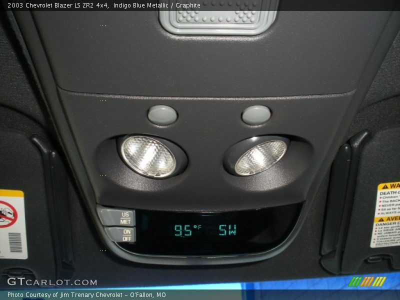 Indigo Blue Metallic / Graphite 2003 Chevrolet Blazer LS ZR2 4x4