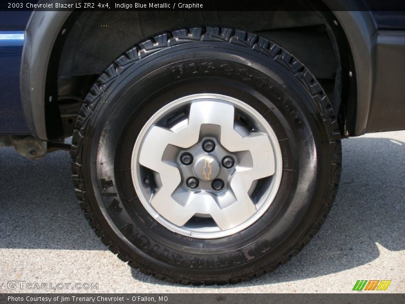 Indigo Blue Metallic / Graphite 2003 Chevrolet Blazer LS ZR2 4x4