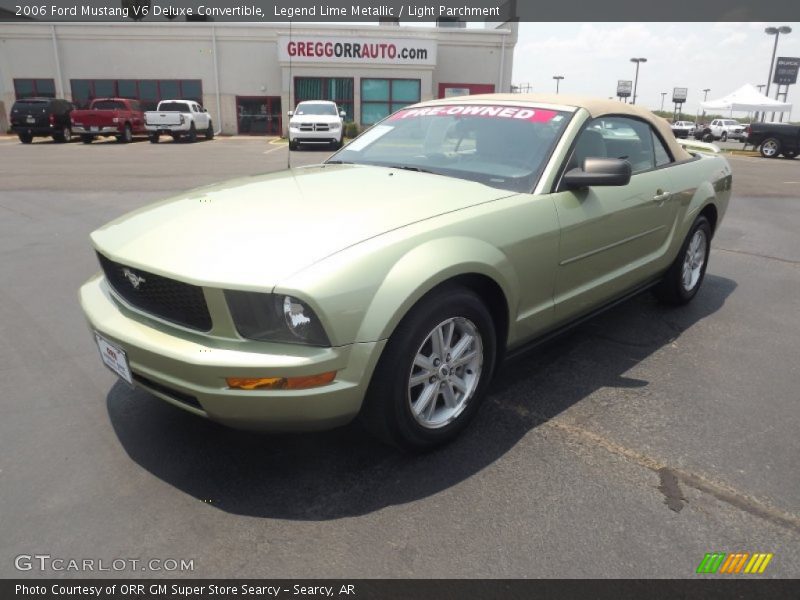 Legend Lime Metallic / Light Parchment 2006 Ford Mustang V6 Deluxe Convertible